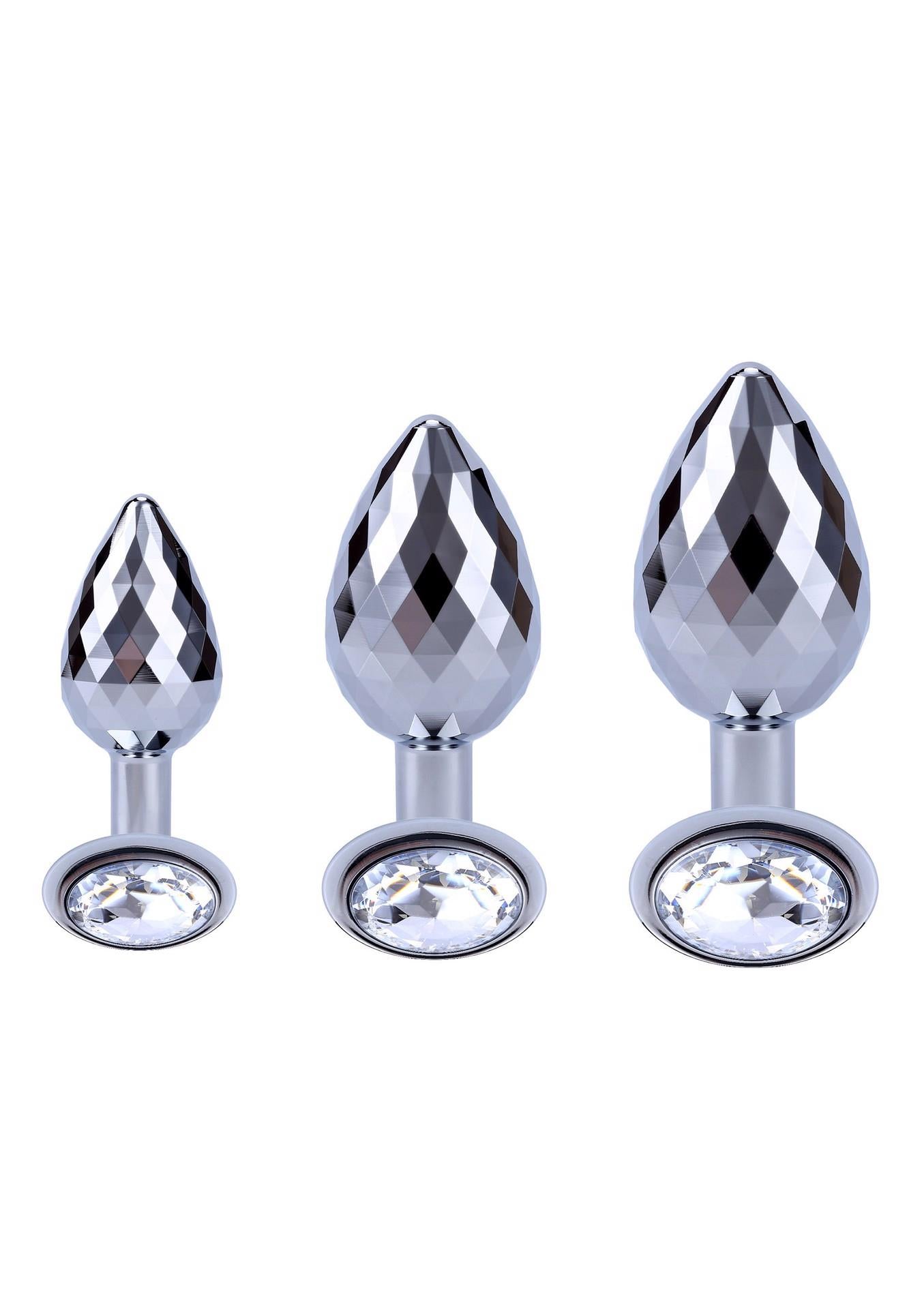 Plug anal ToyJoy Disco Diamond, mare, argintiu