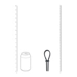 Inel de penis reglabil Levelz din silicon Lasso, negru, 14 cm