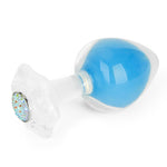 Plug anal Gemoria din silicon, fosforescent, cu bilă albastră