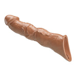 Prelungitor de penis Pretty Love cu pernuțe reglabile, maro, 28 cm