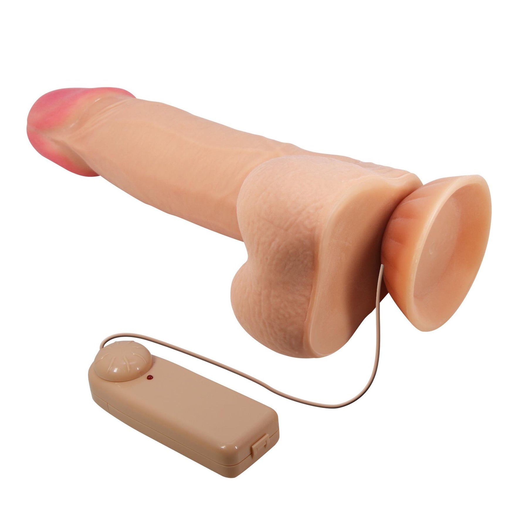 Vibrator realist Baile Sliding Skin 8.5'' Flesh cu ventuză