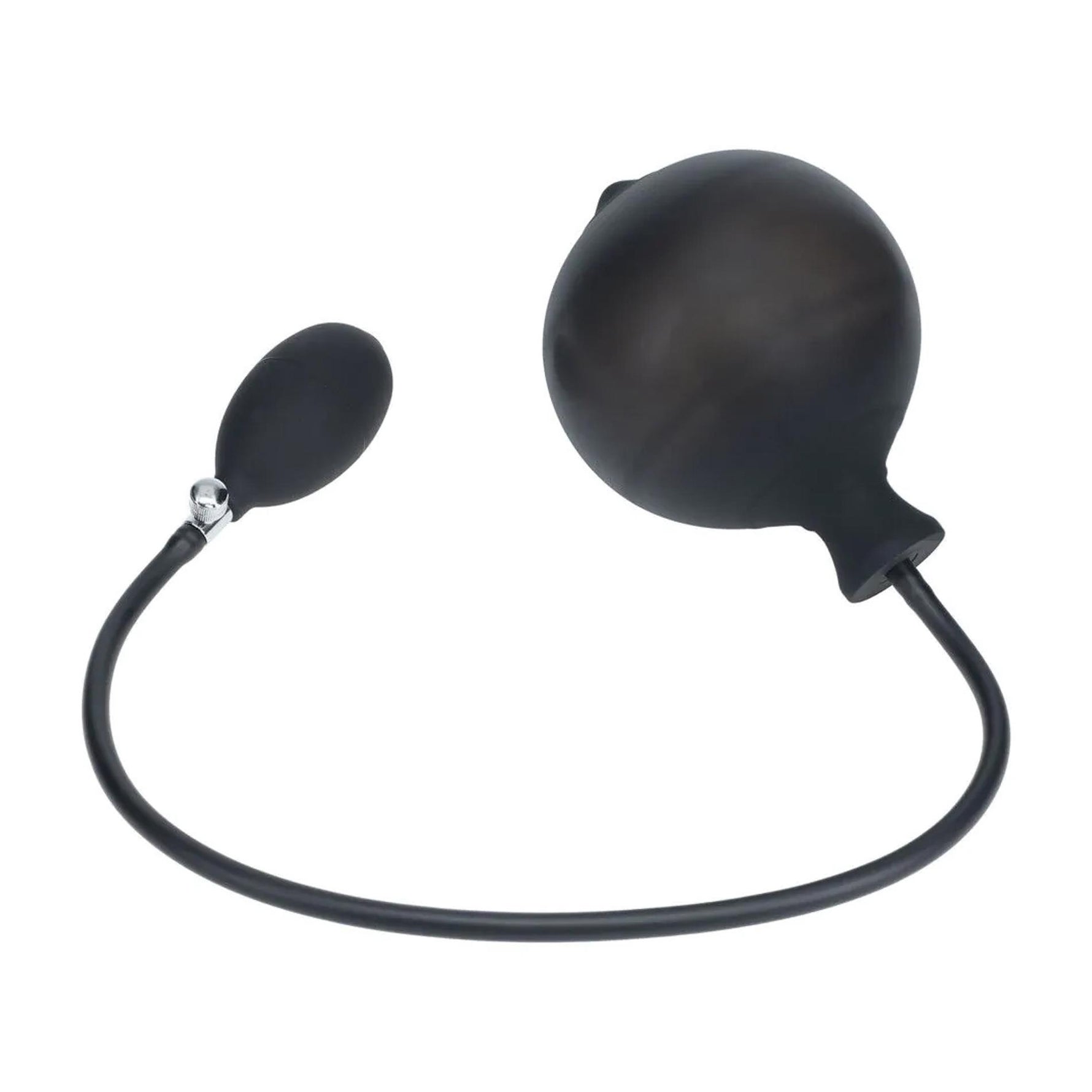 Plug anal gonflabil din silicon cu nervuri Levelz de la Shots, negru, 5 cm