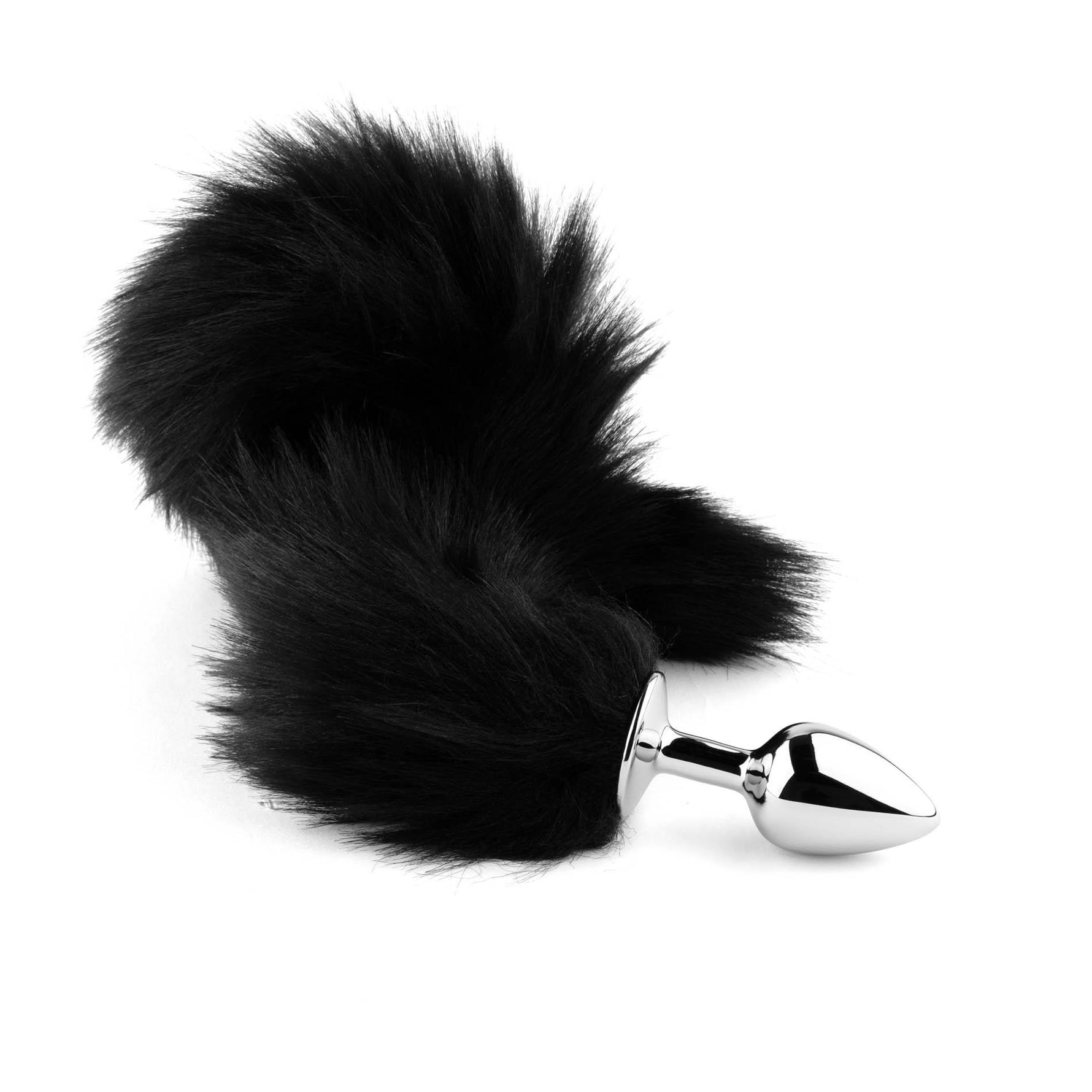Dop anal HeavyFun Fluffy Fox Tail Negru XL