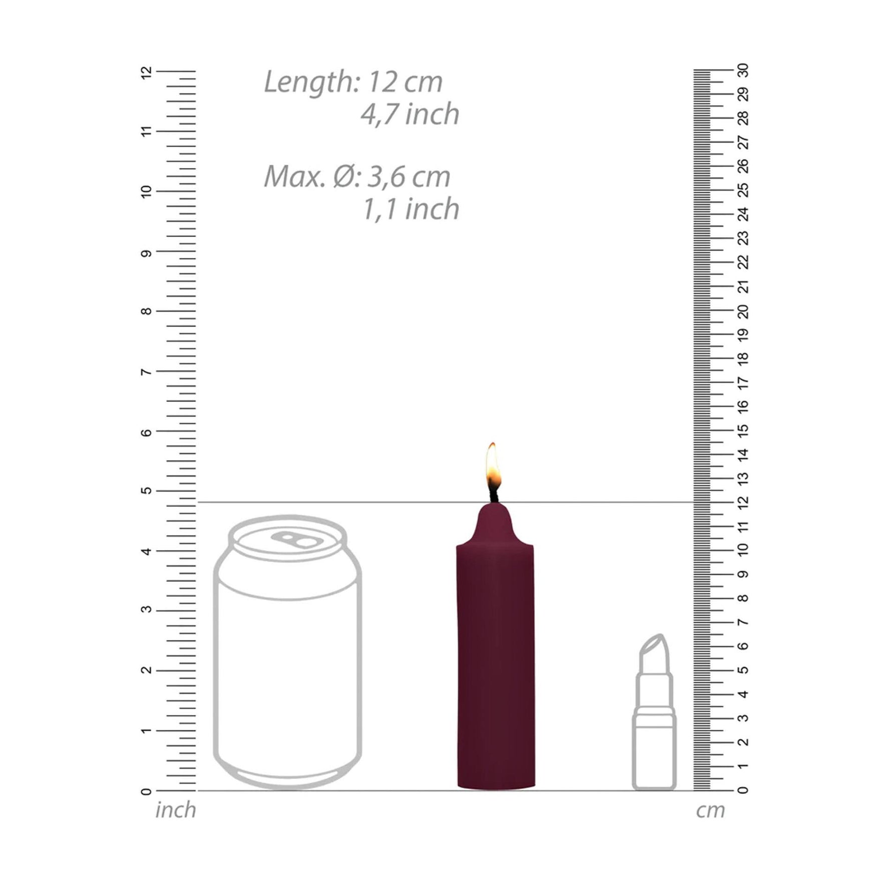 Lumânare de joacă din ceară de trandafir Ouch 12cm