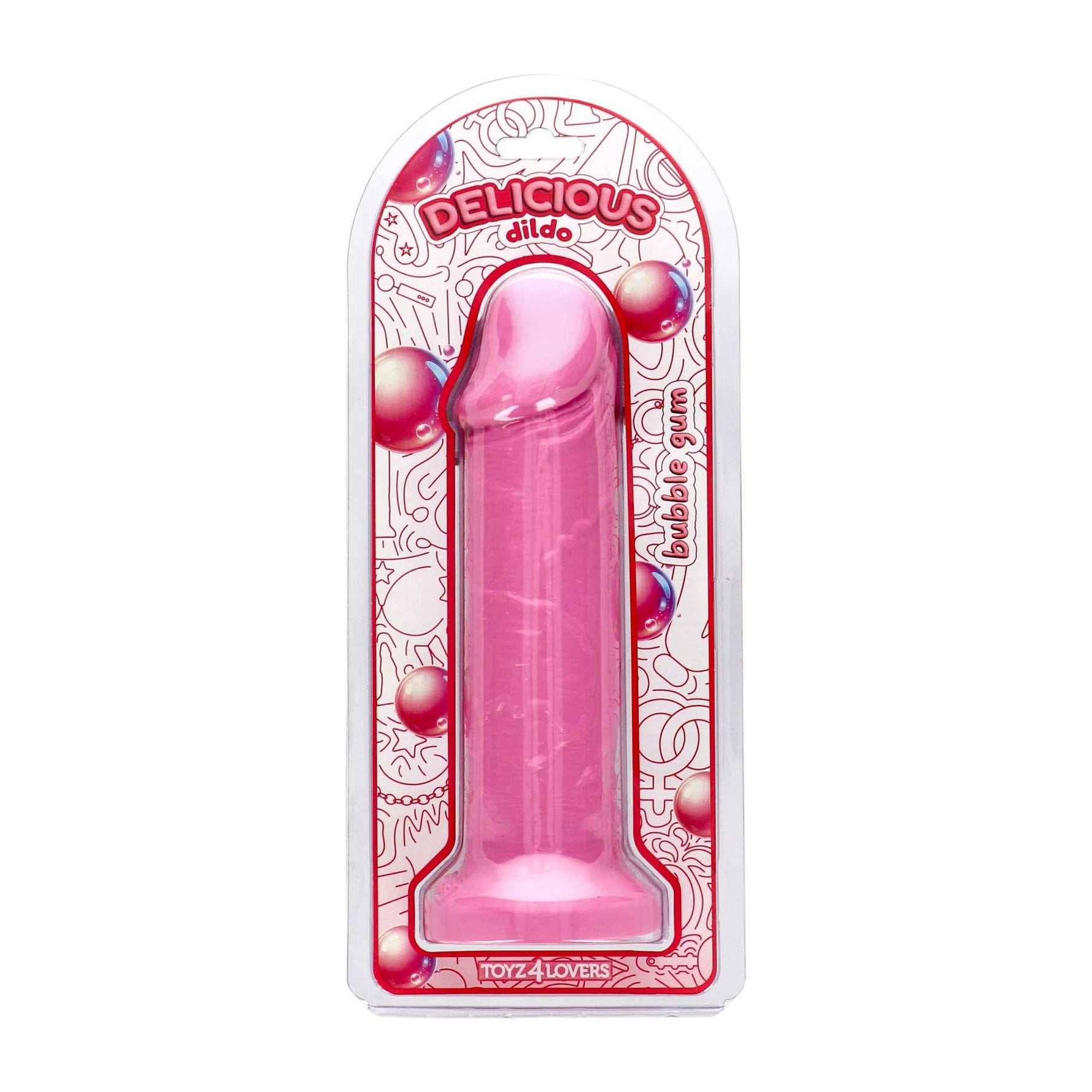Dildo realist Max Bubblegum Toyz4lovers parfum de gumă de mestecat 25 cm