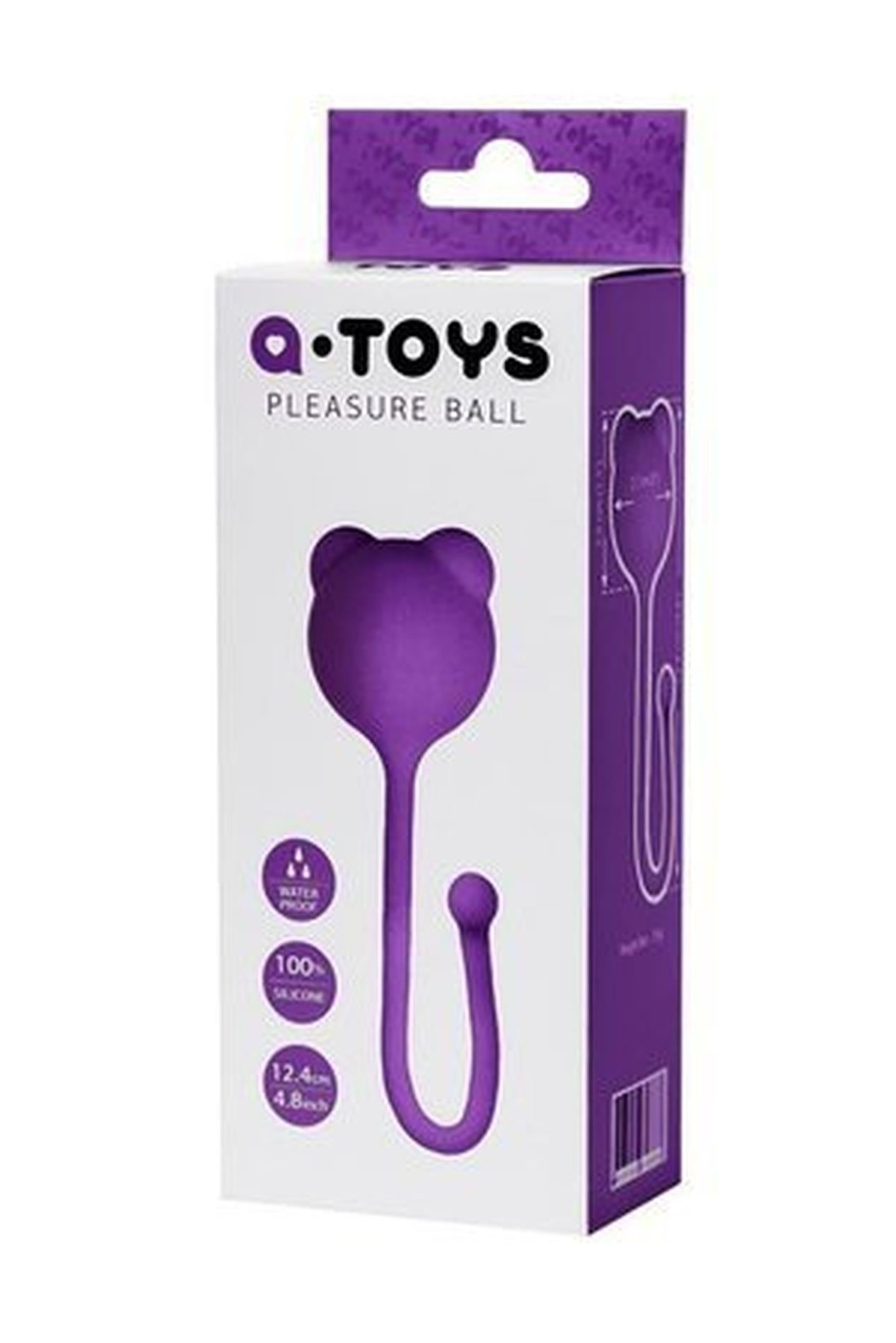 Bile vaginale din silicon AToys violet 12 cm