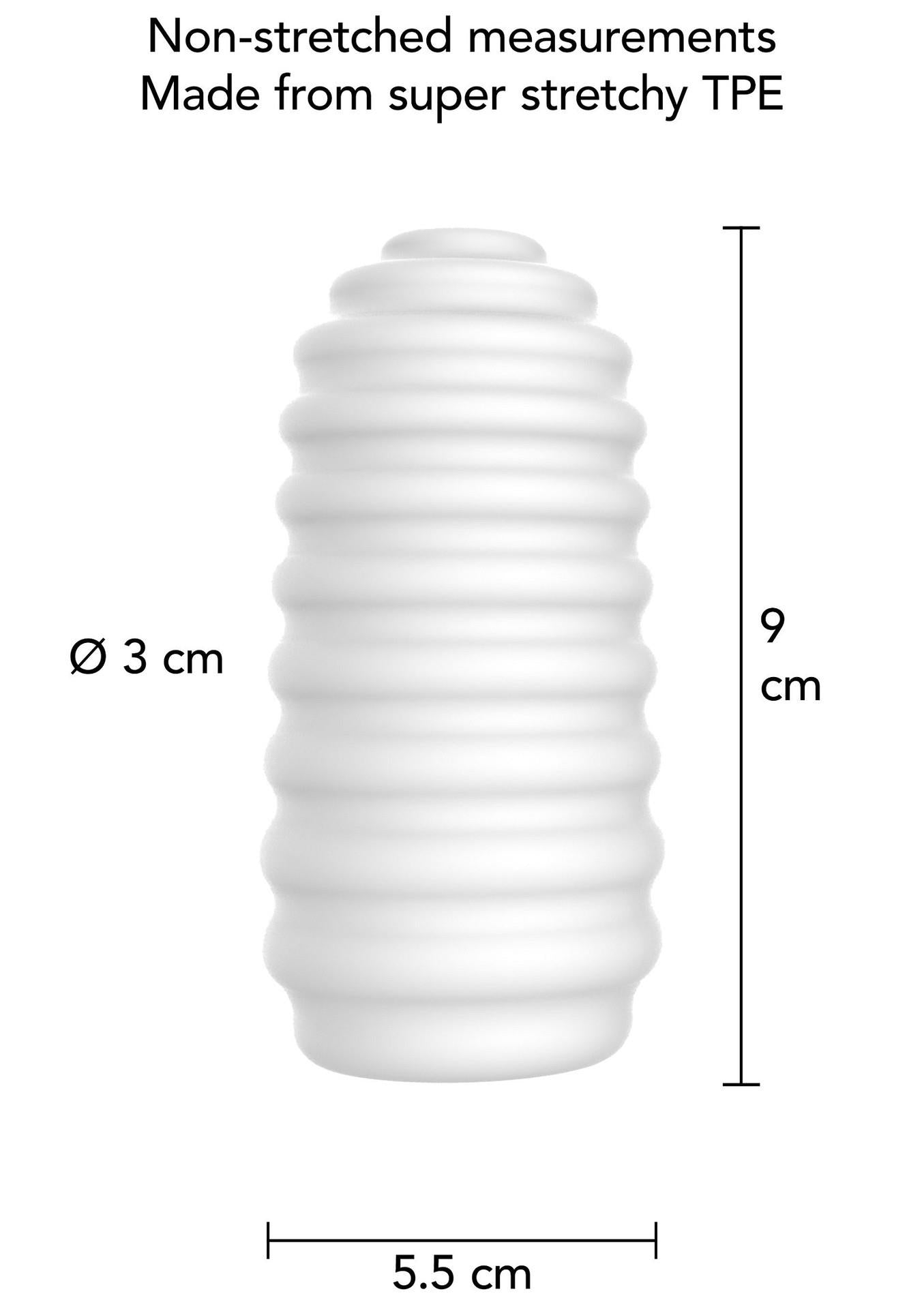 Masturbator ToyJoy HERO Medium Ribbed TPE Alb