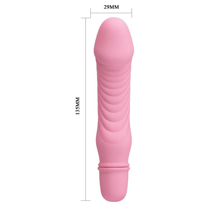 Vibrator Pretty Love Stev din silicon roz, 10 funcții, 13,5 cm
