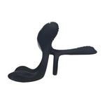 Inel pentru penis Levelz cu triplu motor din silicon, negru