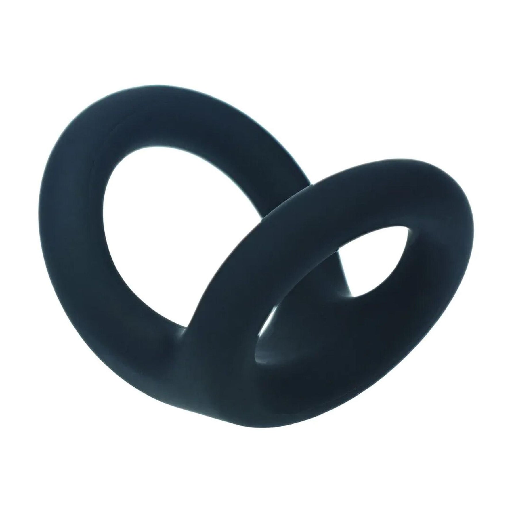 Inel dublu pentru penis Levelz din silicon, M, negru
