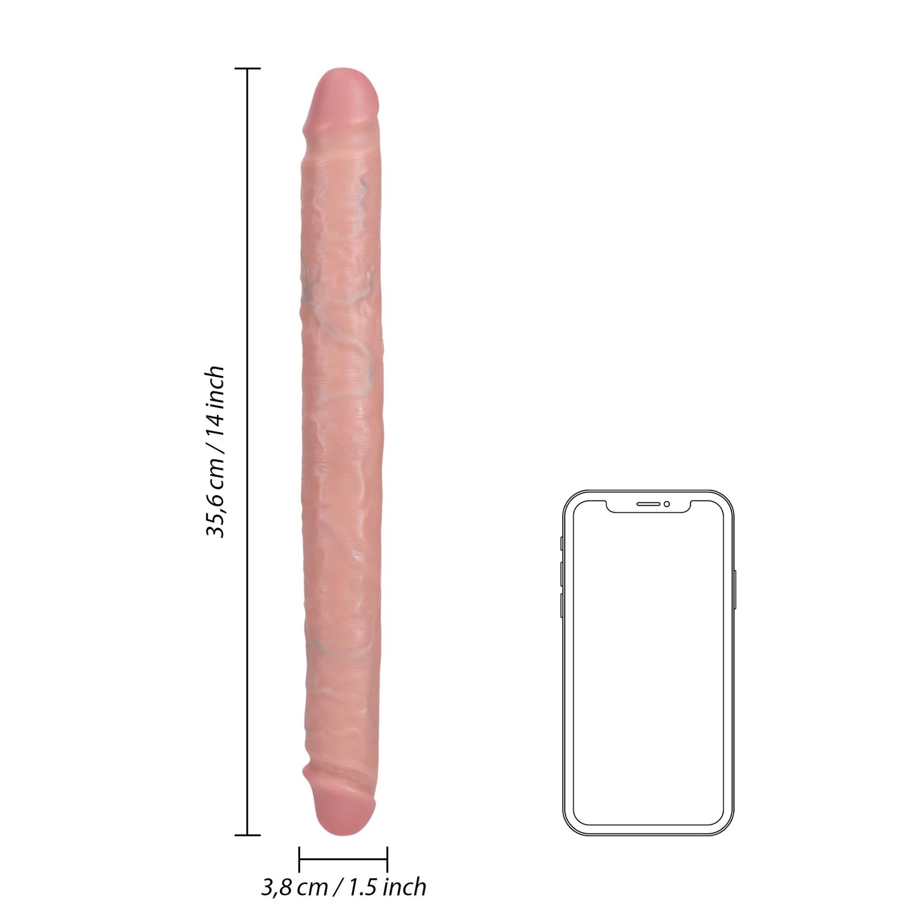Dildo dublu RealRock Slim 36 cm