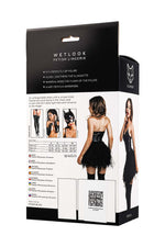 Rochie lucioasă Elisia wetlook neagră, mărimea S