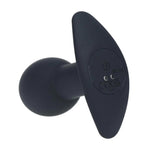 Plug anal vibrant din silicon Levelz cu un singur bec, negru, 9 cm