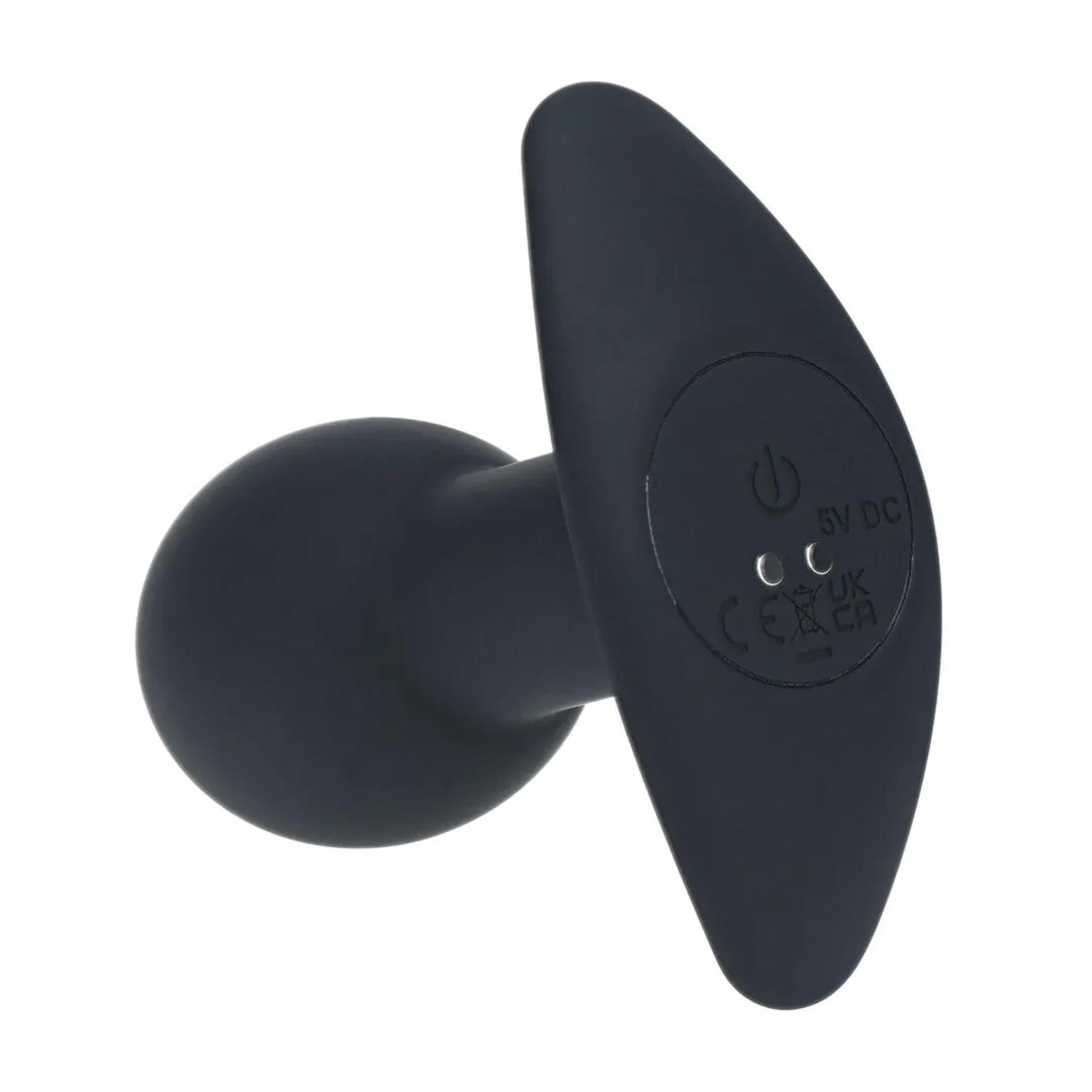 Plug anal vibrant din silicon Levelz cu un singur bec, negru, 9 cm