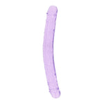Dildo dublu realist RealRock transparent 34 cm
