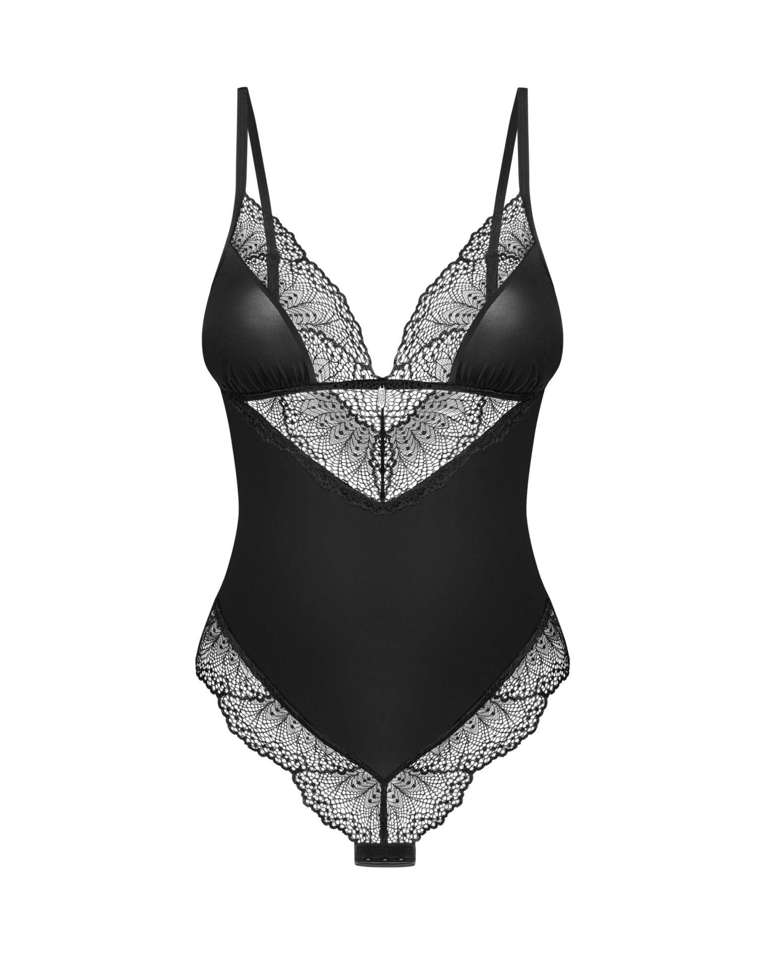 Body Obsessive Lobellis din dantelă neagră XS/S