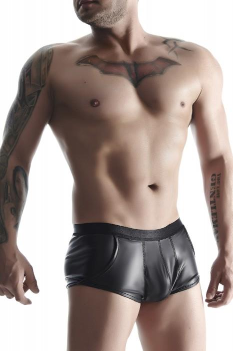 Pantaloni scurți Regnes Fetish Planet wetlook cu acces negru L