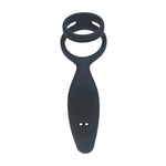 Stimulator vibrant de prostată Levelz din silicon cu inel negru