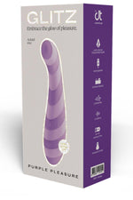 Vibrator Glitz Purple Pleasure pentru punctul G, USB violet, 15,7 cm