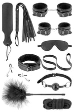 Kit de bondage Fetish Tentation din piele vegană cu 10 piese