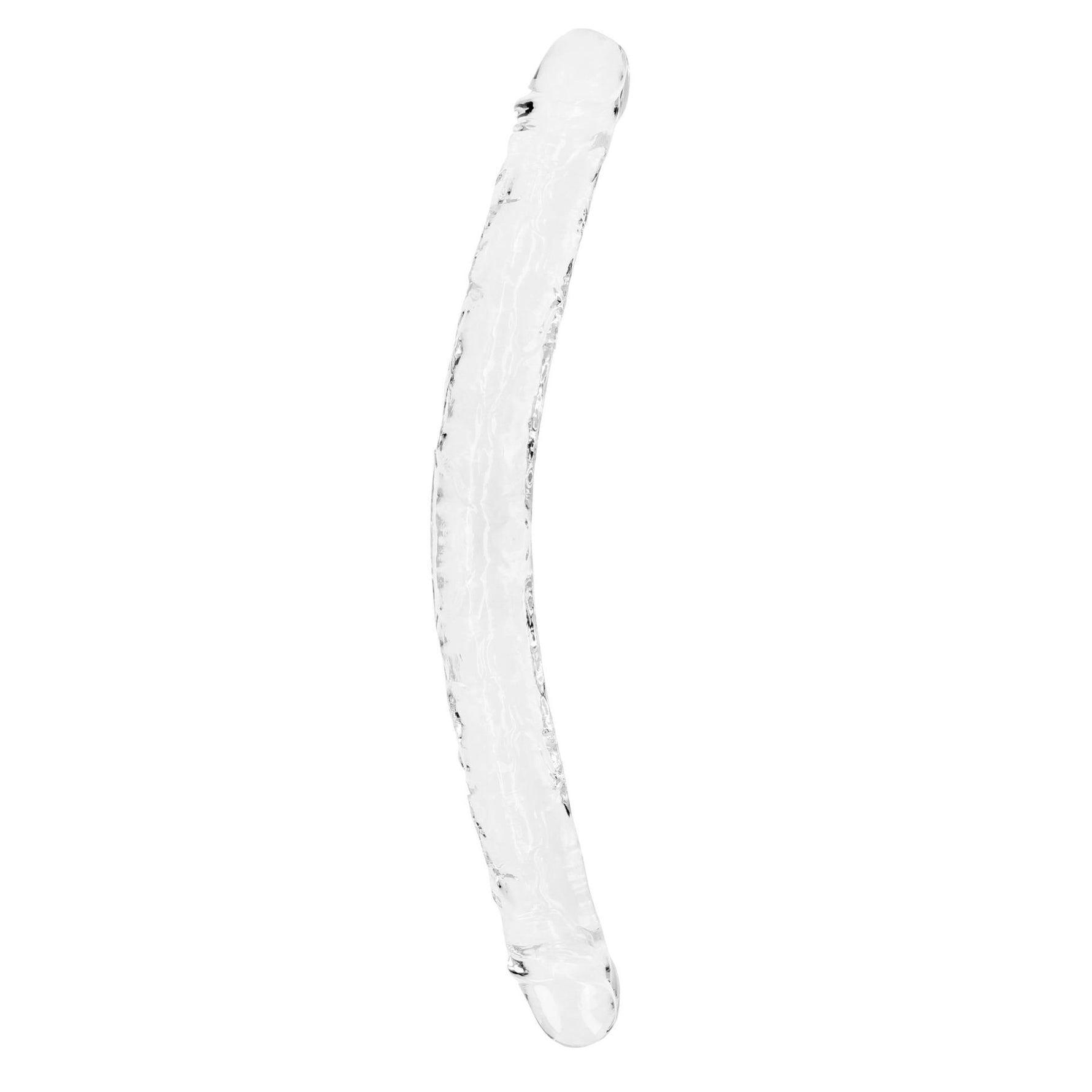 Dildo dublu RealRock realist transparent 45 cm