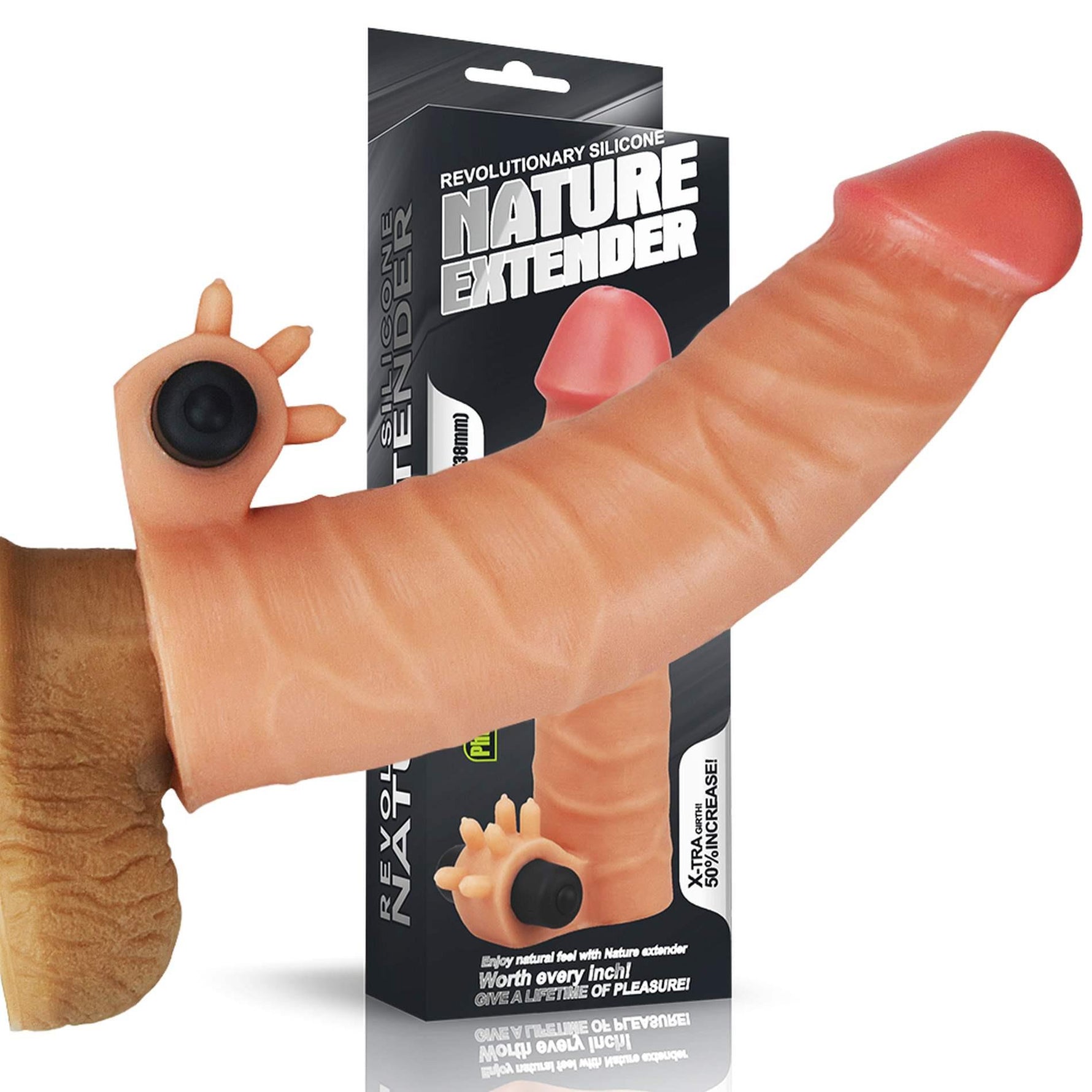 Extensie vibratoare din silicon Lovetoy 18 cm