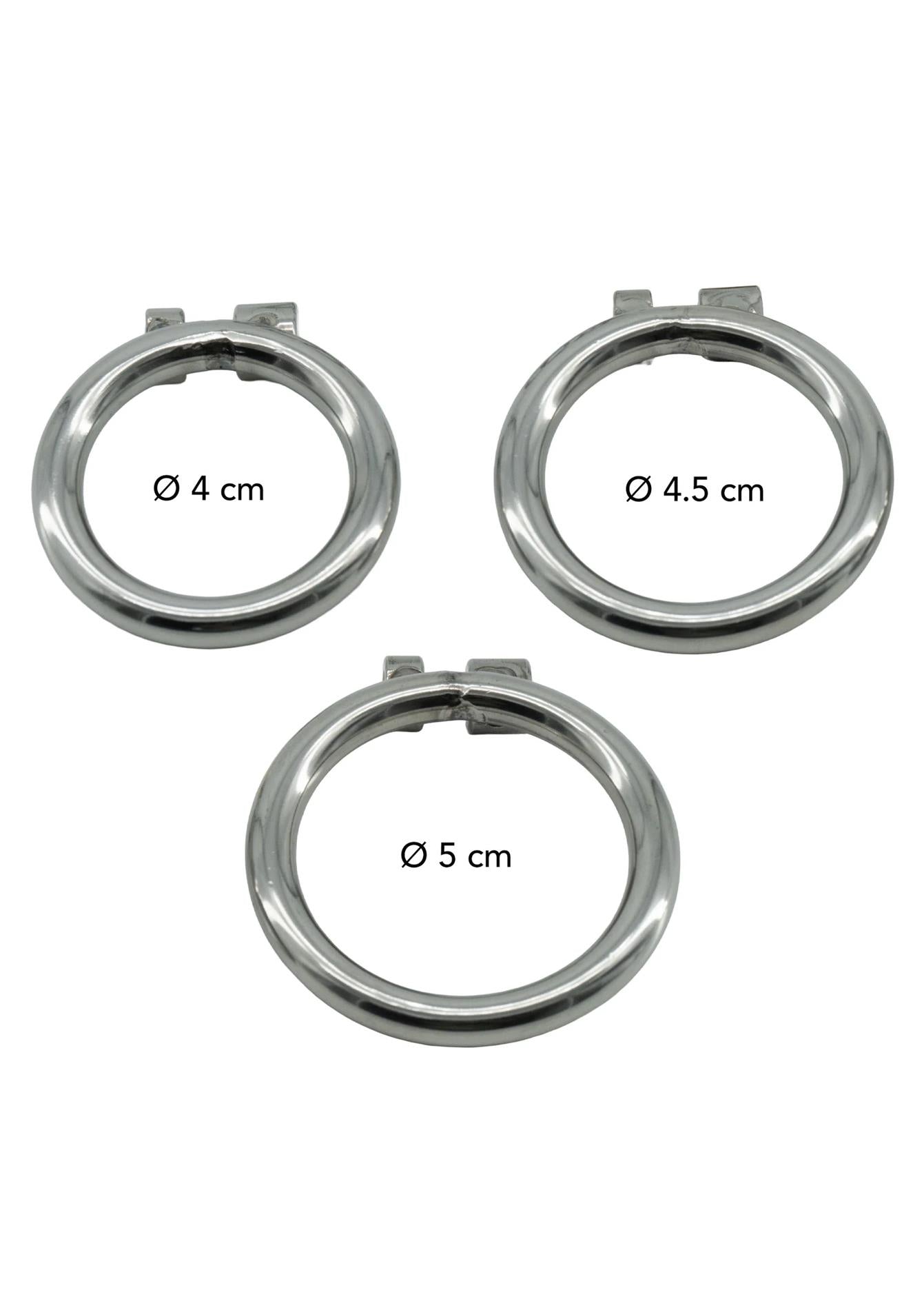 Cușcă de castitate Hidden Desire din oțel inoxidabil 4,5 cm