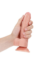 Dildo curbat realist RealRock cu scrot și ventuză 18 cm