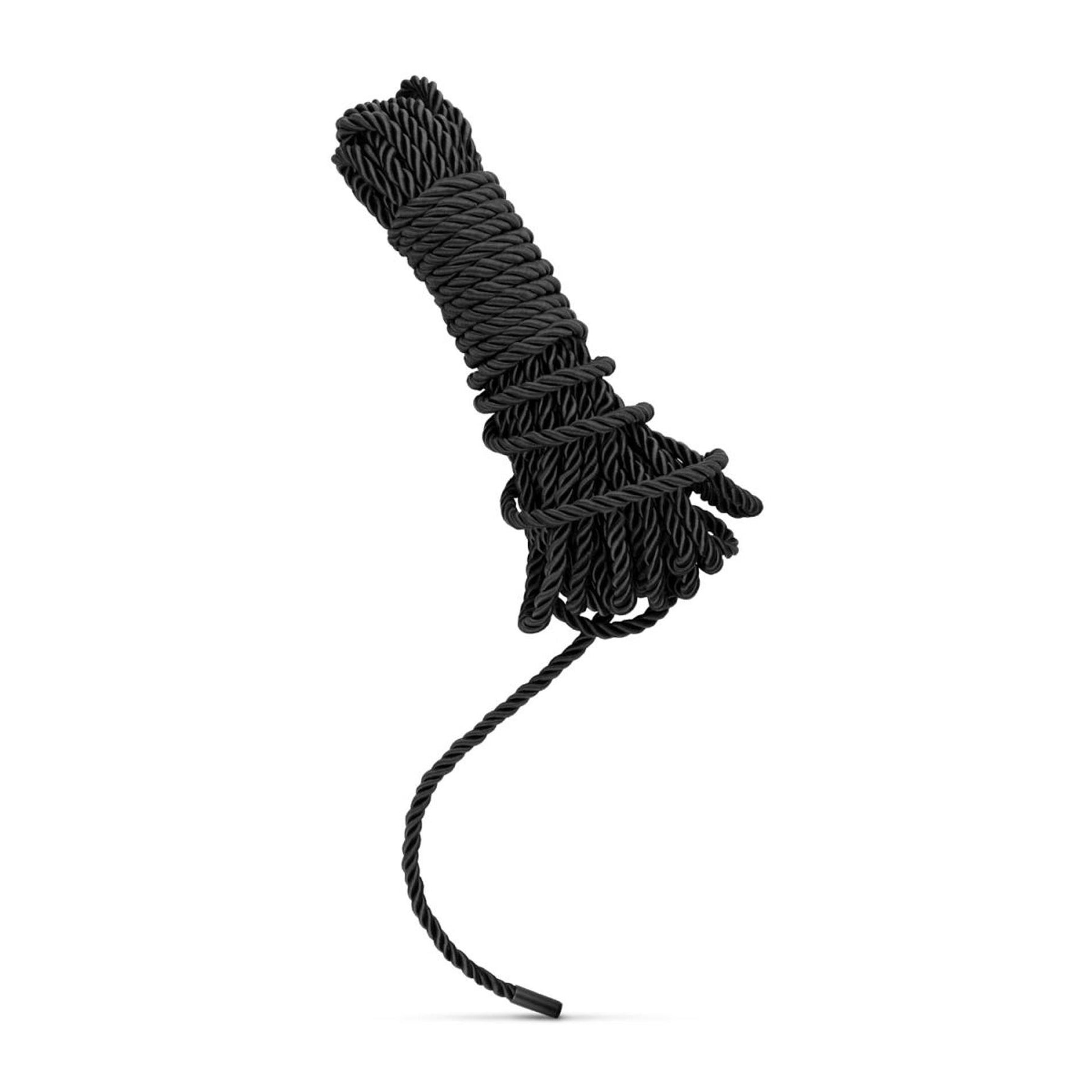 Frânghie de bumbac Kinbaku, fantezii de dormitor, neagră, 5 m