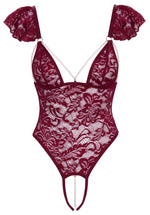 Body Cottelli LINGERIE bordo cu perle, model S