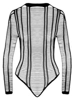 Body cu nervuri Fantasy Cottelli, cu deschidere între picioare, M-L