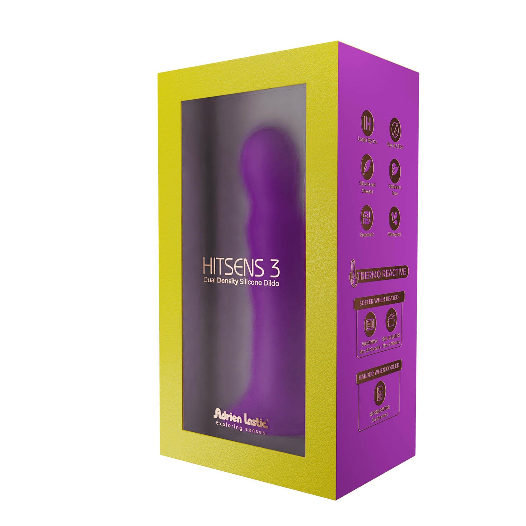 Dildo Hitsens 3 Adrien Lastic din silicon violet cu ventuză