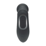 Stimulator de prostată vibrant, încălzit, flexibil, din silicon negru