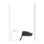 Husă vibratoare din silicon striat Levelz cu inel, neagră, 4,3 cm