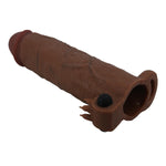 Pretty Love Xerxes Extensor vibrant pentru penis 22 cm Maro închis