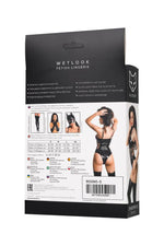 Body Sherrie lucios cu aspect ud, negru, M