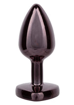 Plug anal Calexotics Crystal Heart, mic, negru