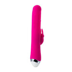 Vibrator iepure JOS BALLE cu bile mobile, silicon, roz, 23 cm