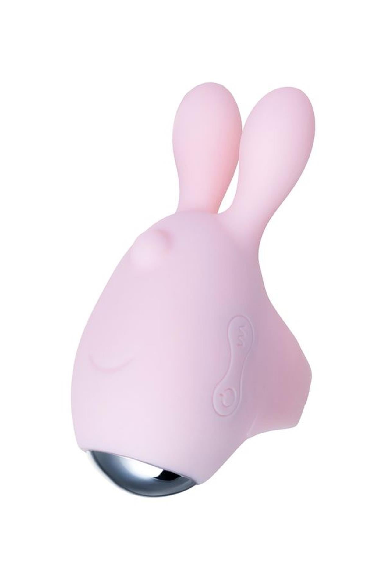 JOS VITA Ou vibrant pentru deget cu capac, roz pudrat, silicon 8,5 cm