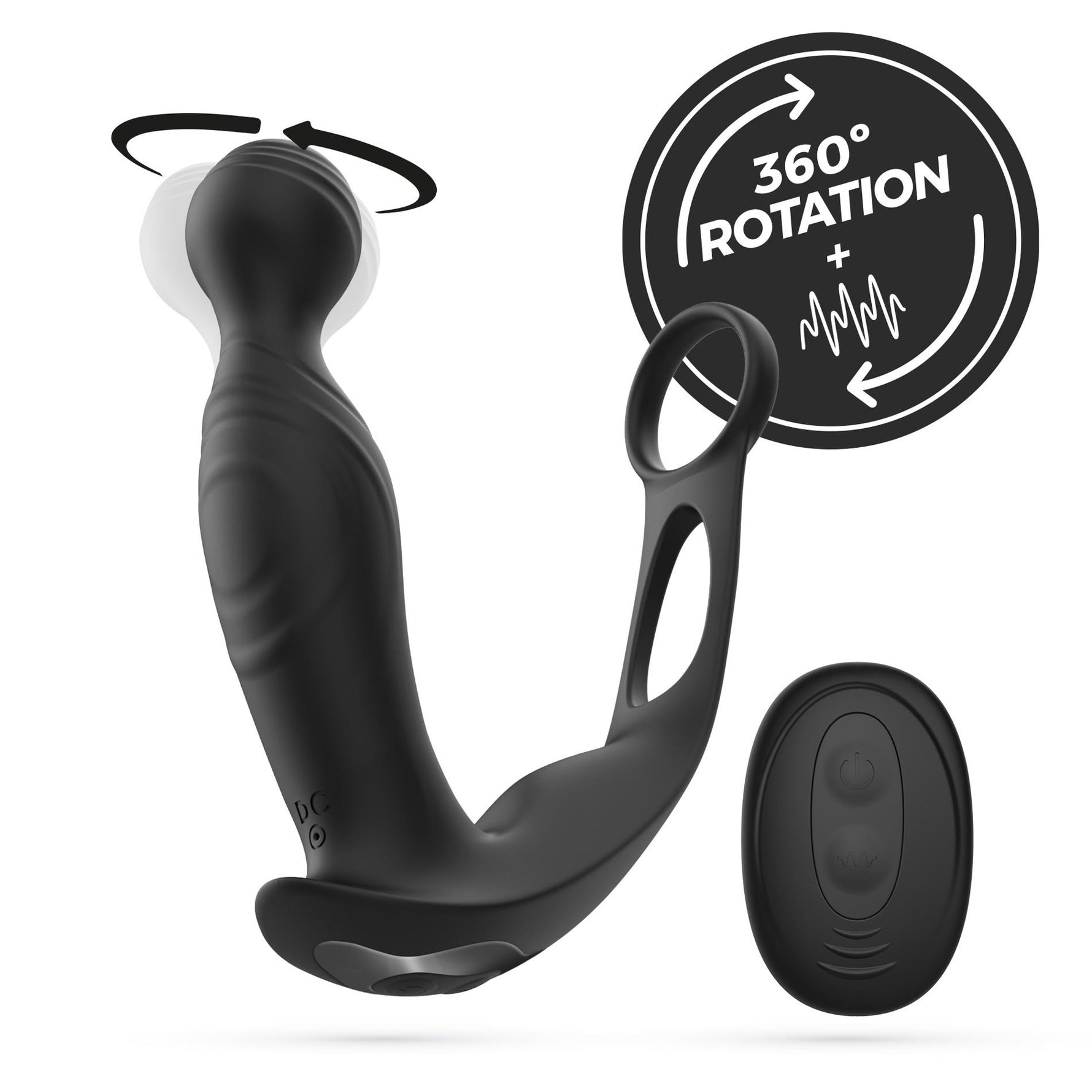 Aparat de masaj pentru prostată Crushious Flamma cu telecomandă 16 cm