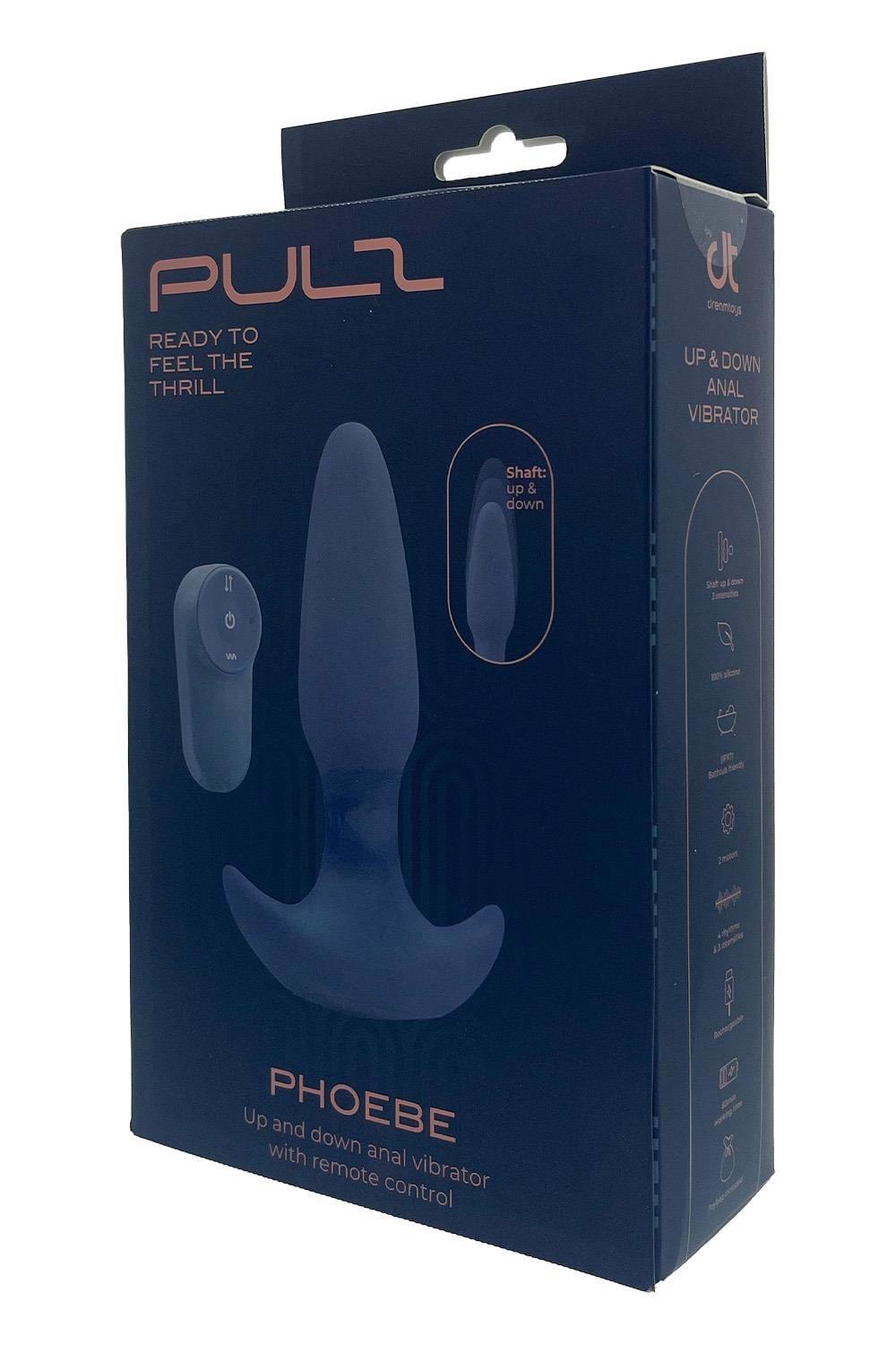 Vibrator anal Pulz Phoebe cu mișcare în sus și în jos și telecomandă