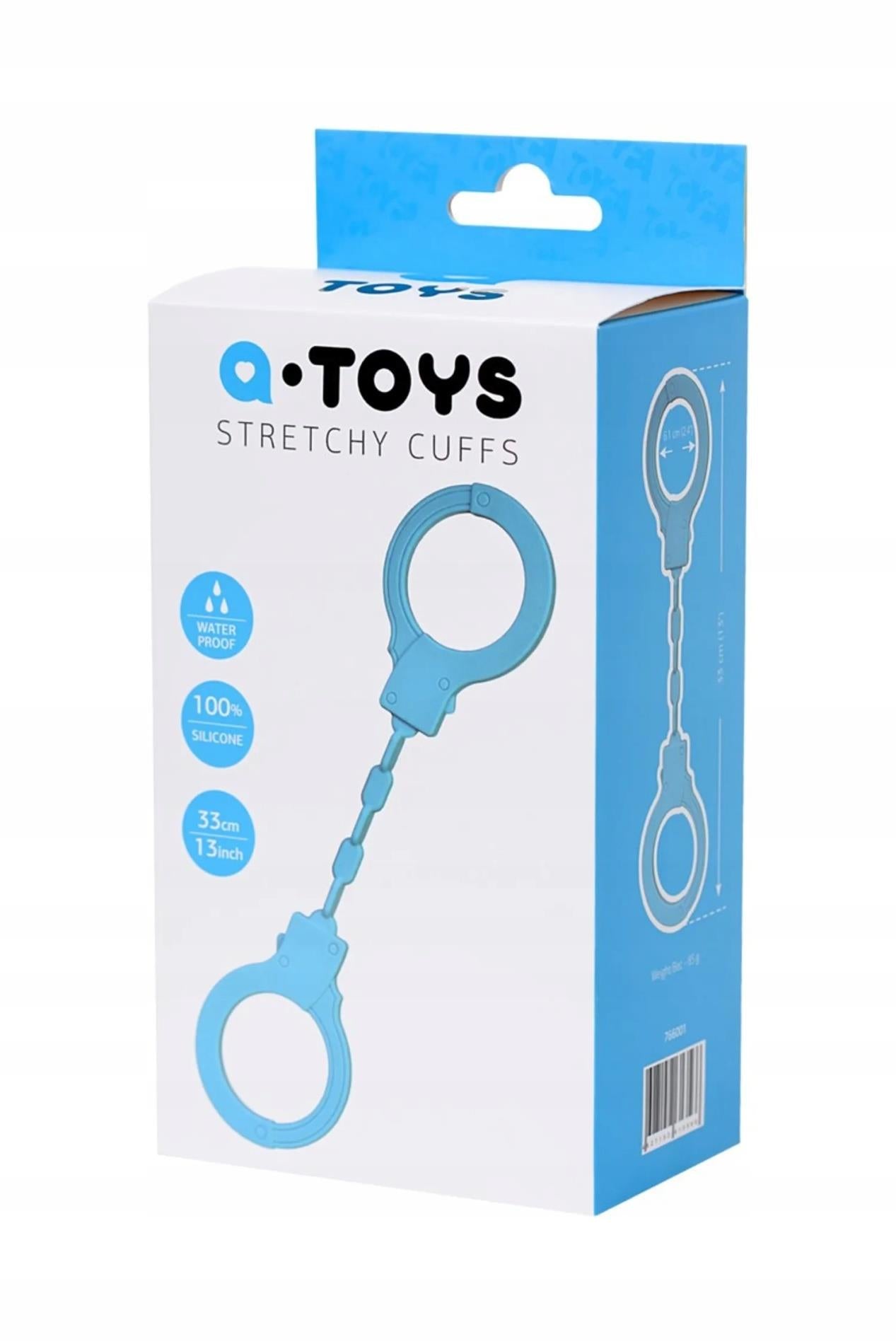 Cătușe flexibile din silicon A Toys albastre 33 cm