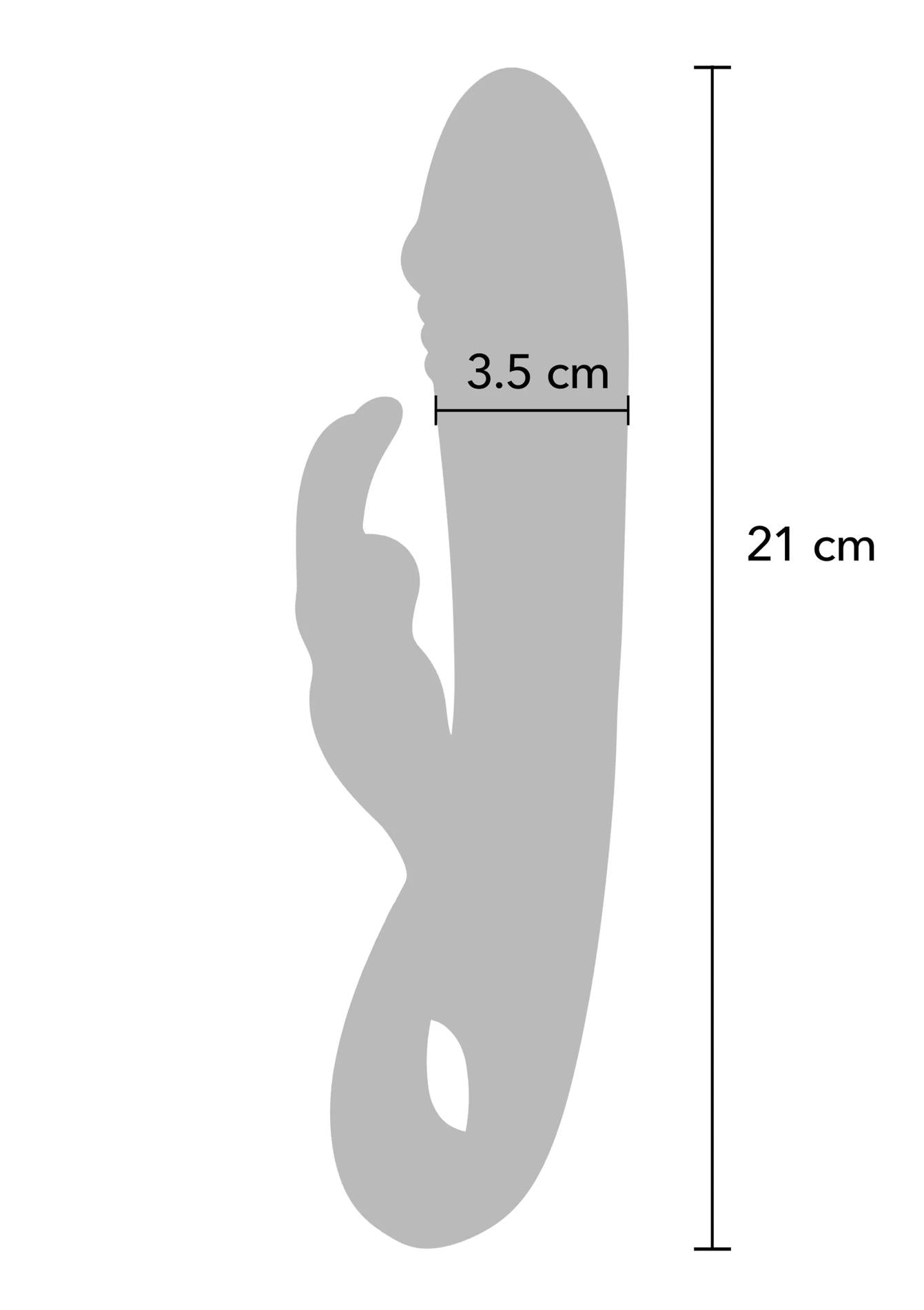 Vibrator Taygeta din silicon fuchsia cu model iepuraș USB 21 cm