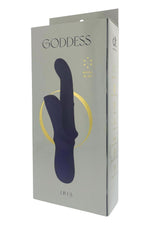 Vibrator Dreamtoys Iris Duo Bunny cu Teste, Albastru