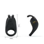 Inel vibrant din silicon Pretty Love cu iepuraș USB 7,5 cm