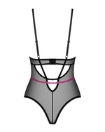 Body erotic negru Novenes Obsessive cu zirconii XL 2XL