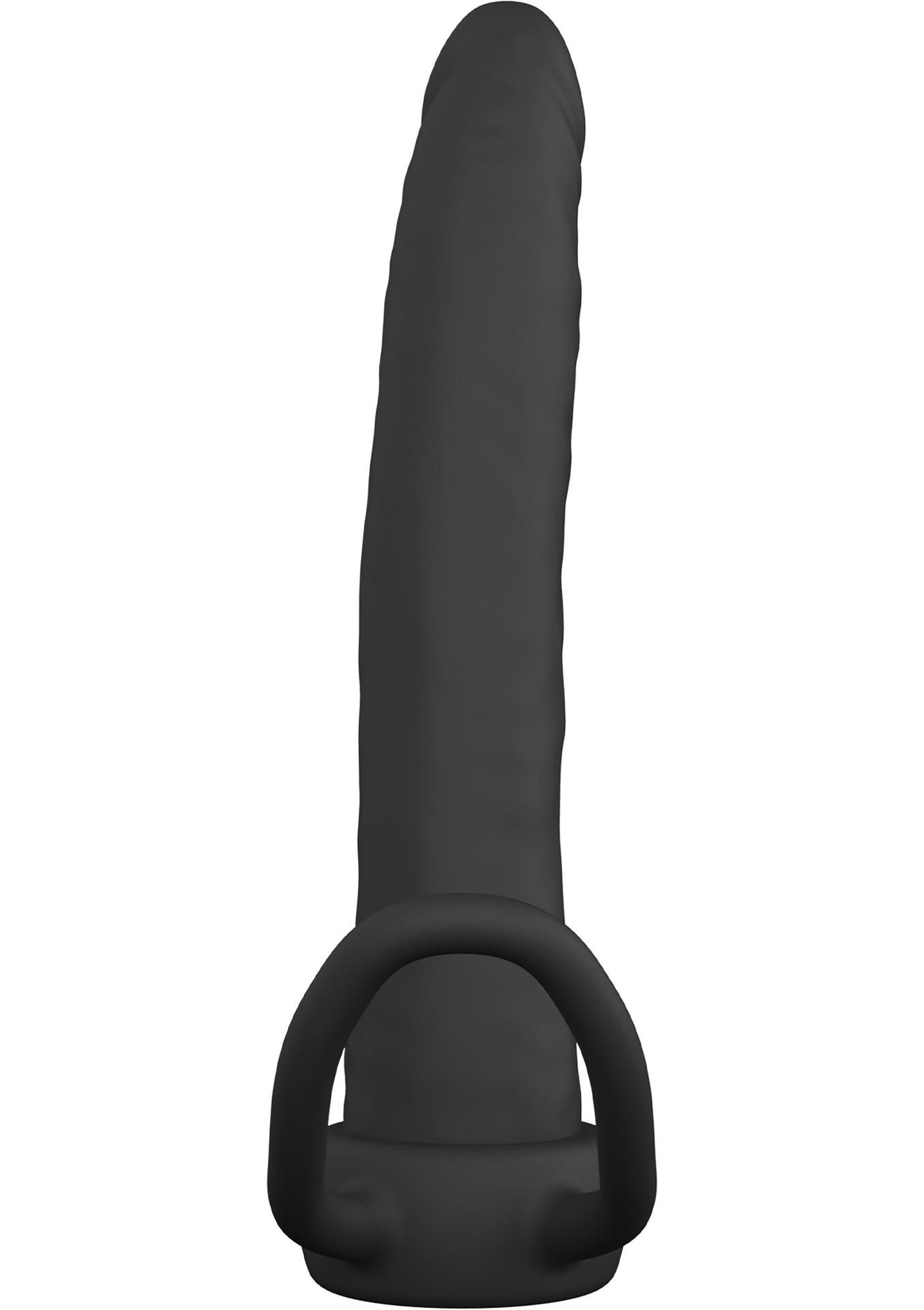 Penetrator anal din silicon Double Trouble, negru, dorință ascunsă