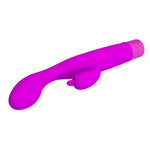 Vibrator flexibil din silicon pentru punctul G Pretty Love Josie, model iepuraș
