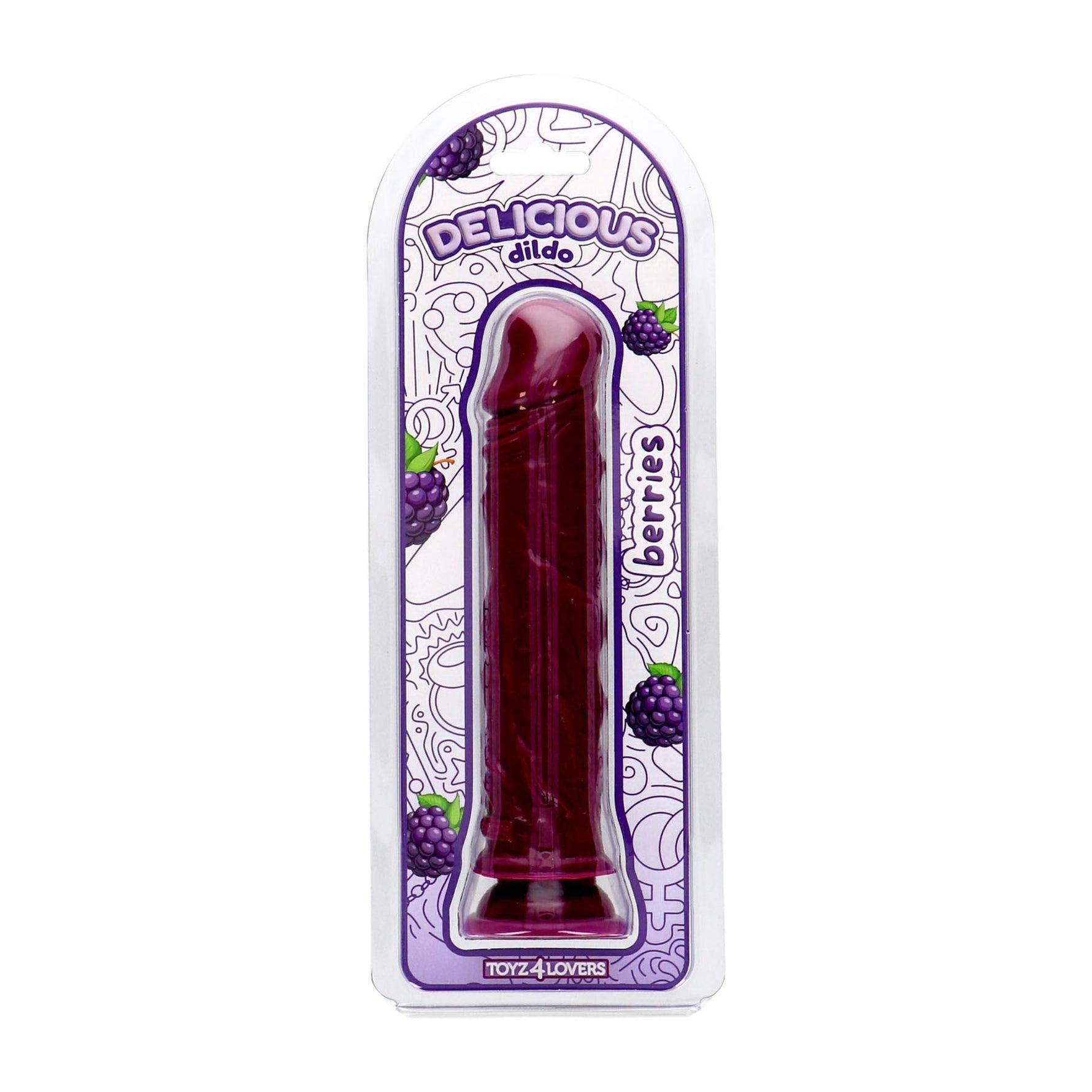 Dildo realist Jim Berries cu aromă de mure 20 cm Toyz4lovers