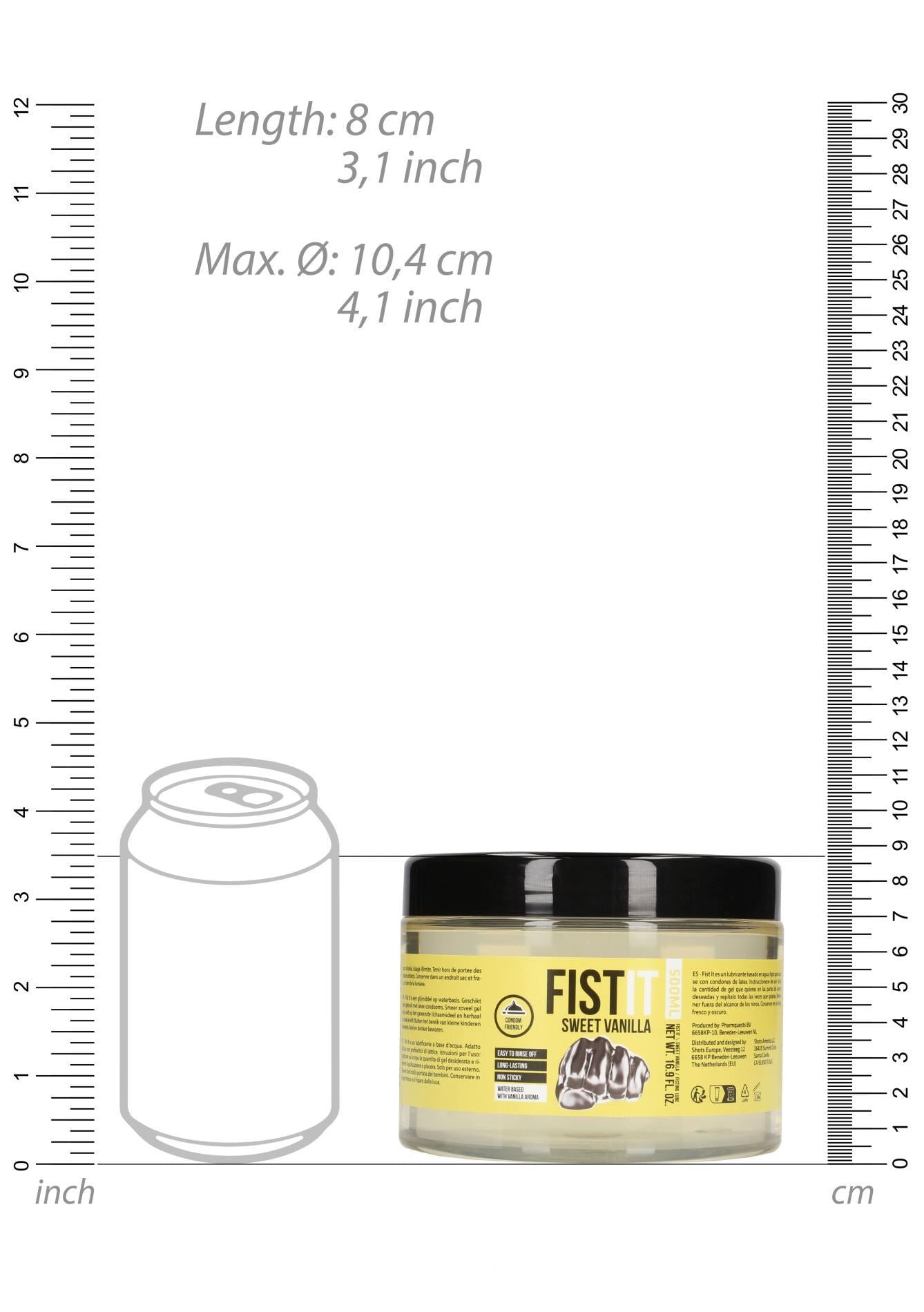 Lubrifiant Fist It Extra Thick cu Vanilie 500 ml
